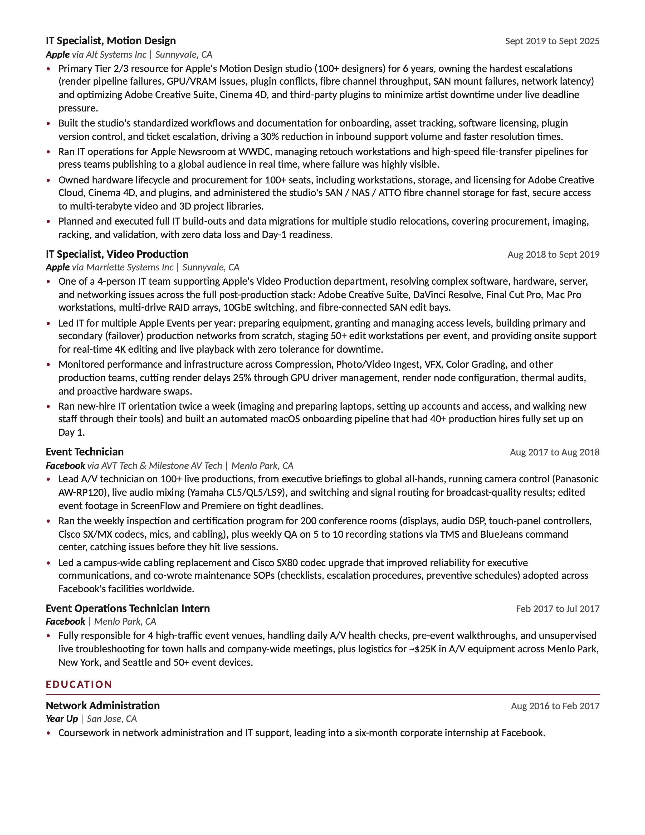 Zoe Espinosa résumé, page 2